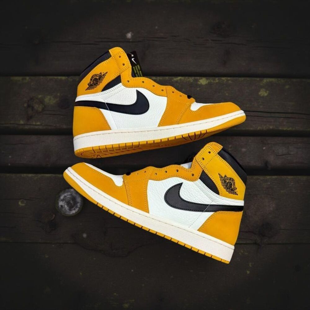 Air Jordan 1 Retro High OG Yellow Ochre GS 5.5Y Women’s 7 FD1437-701